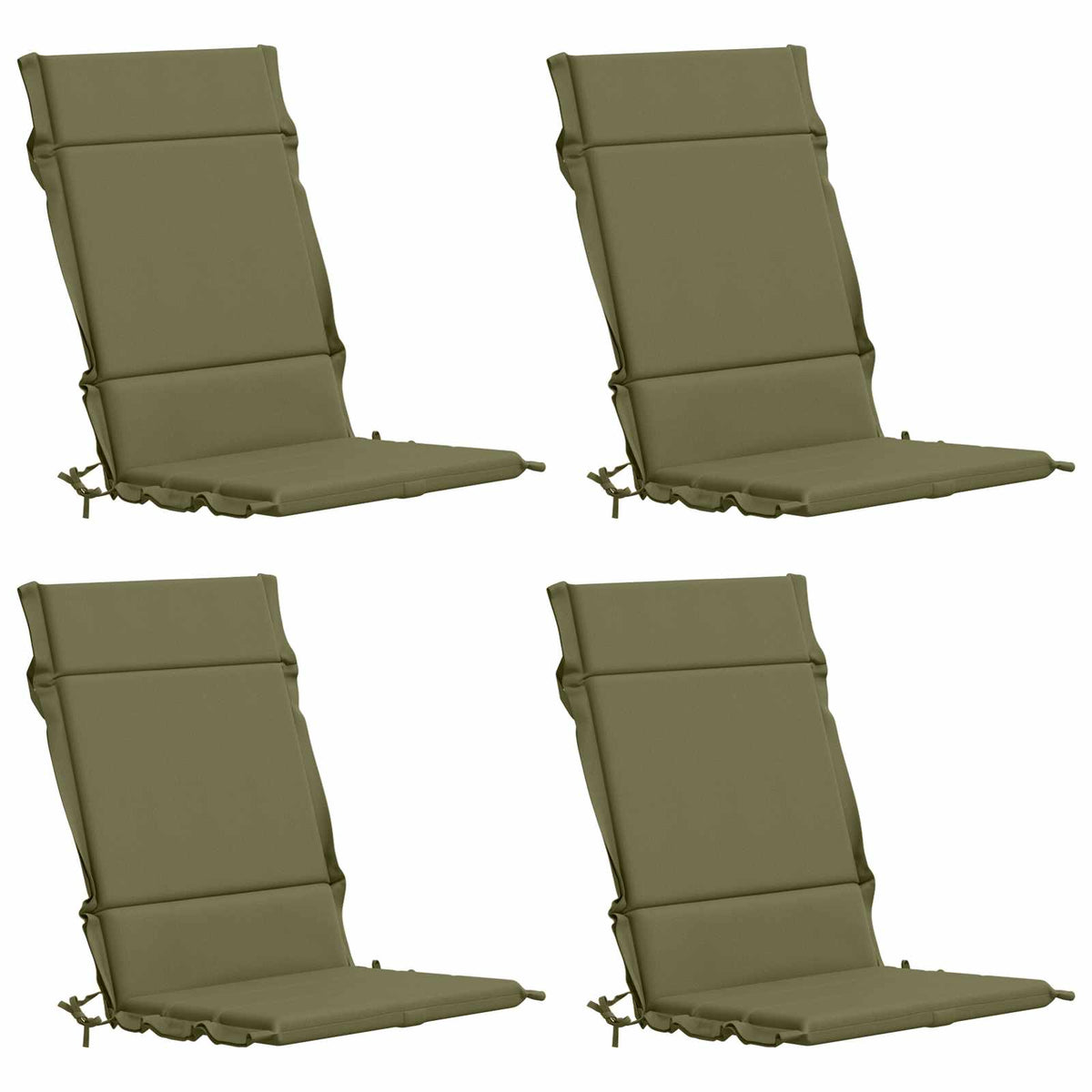 4-delige Hoogrug Kussen GEMERT 4 pcs 100% Polyester Olijfgroen