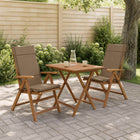 Stoelkussen hoogrug 2-delig taupe polyester
