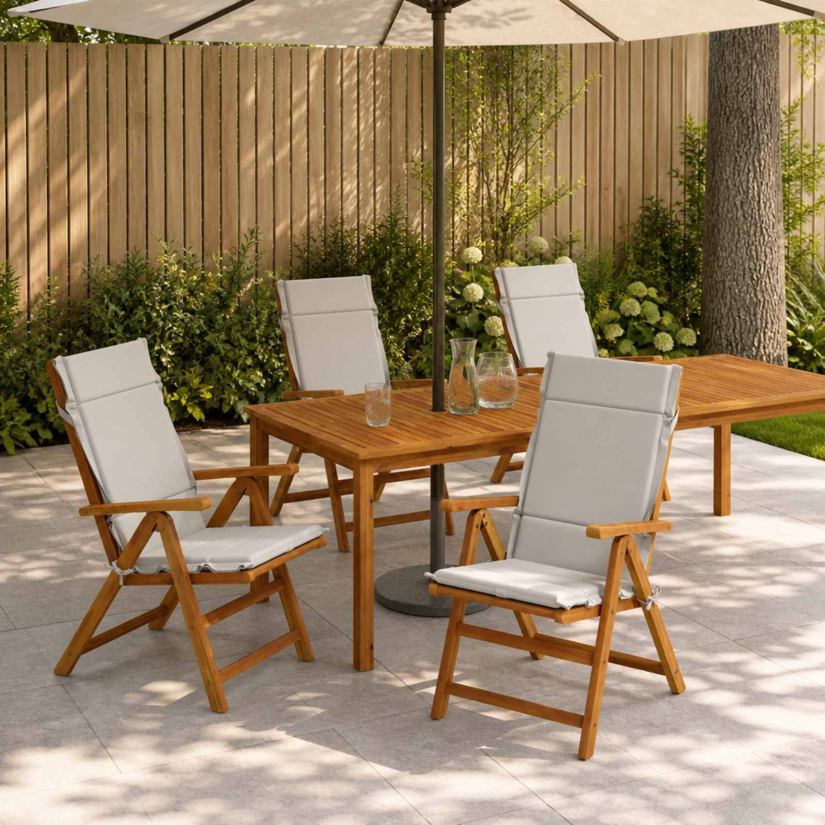 4-delige Hoogrug Kussen GEMERT 4 pcs 100% Polyester Wit