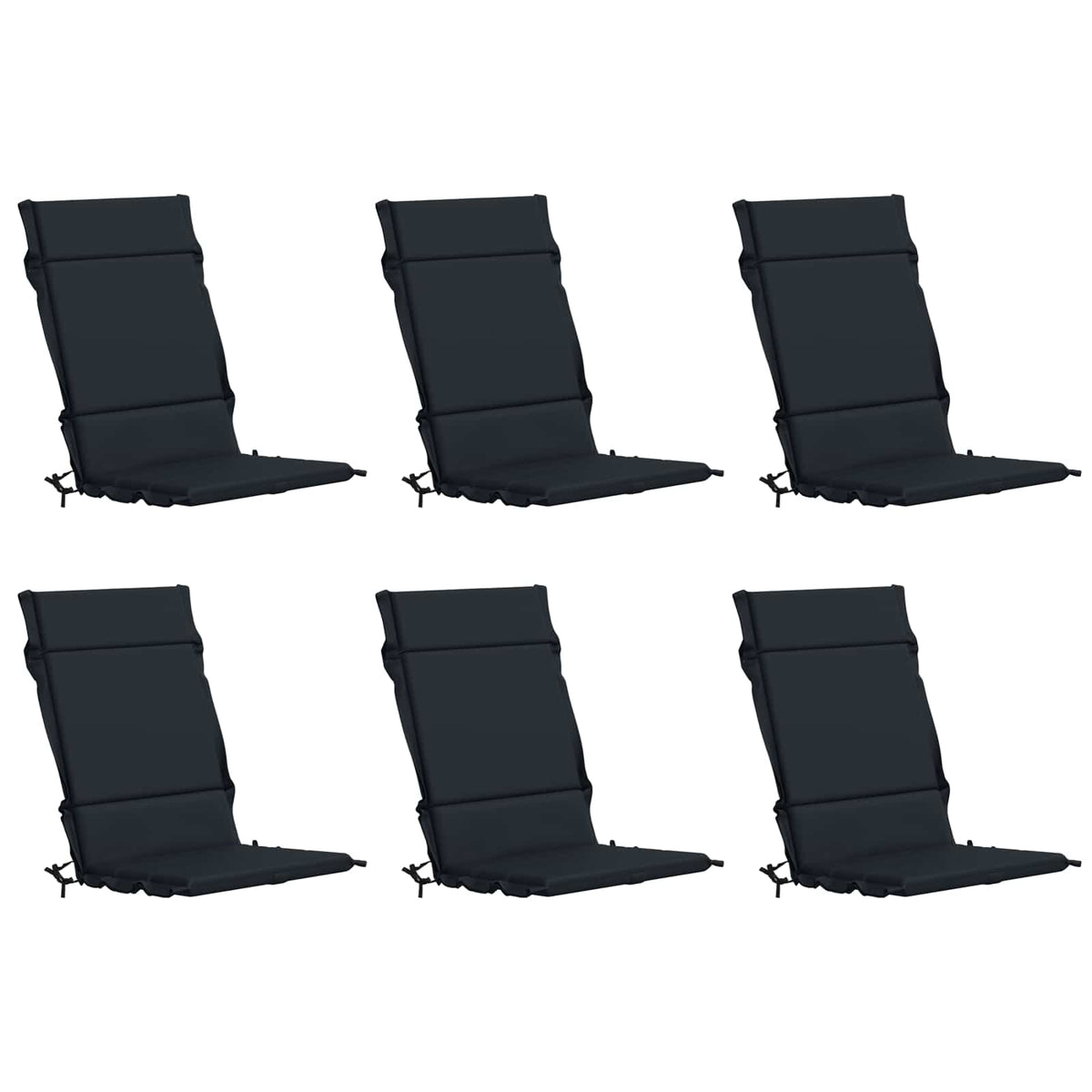 6-delige Hoogrug Kussen GEMERT 6 pcs 100% Polyester Donkerblauw
