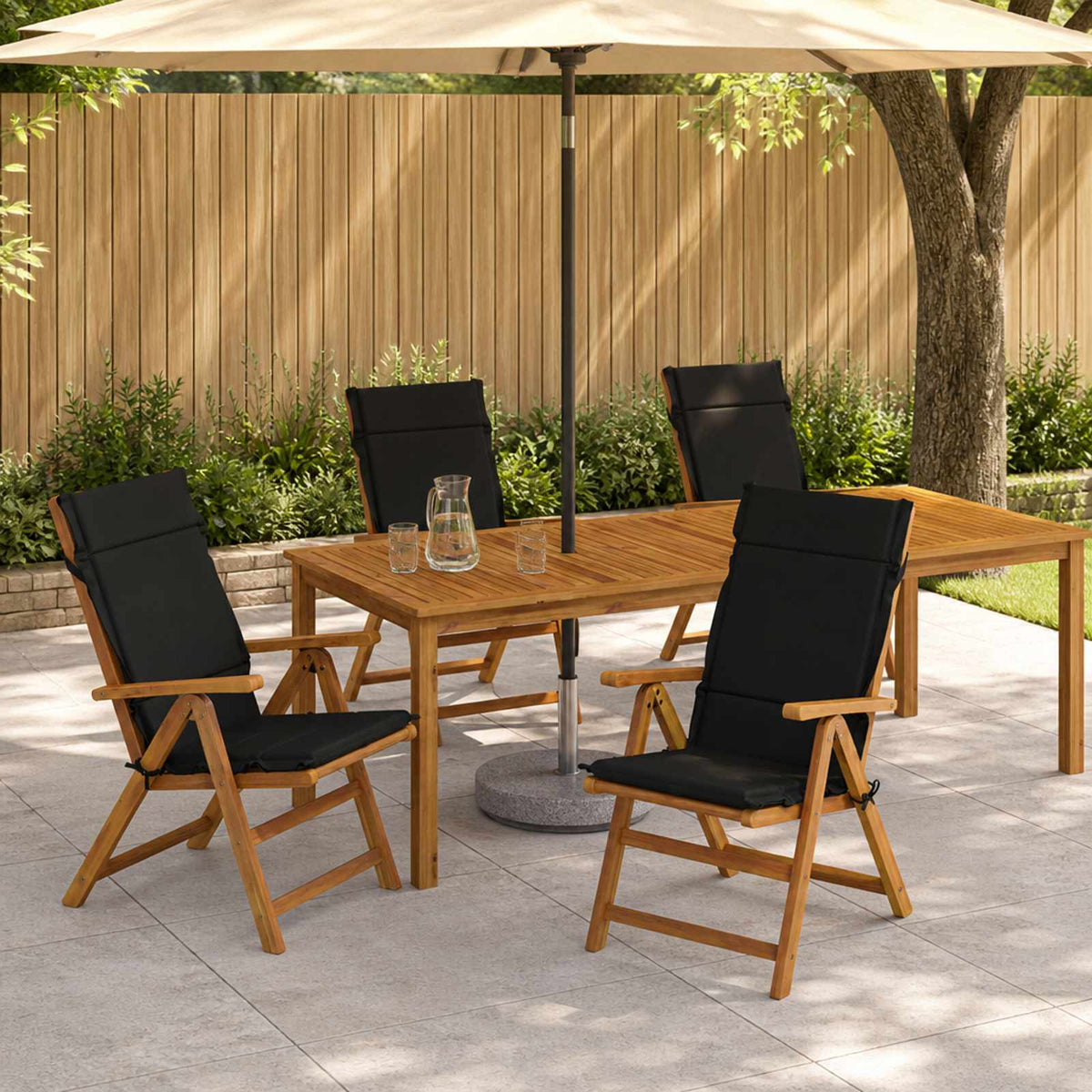 6-delige Hoogrug Kussen GEMERT 6 pcs 100% Polyester Zwart