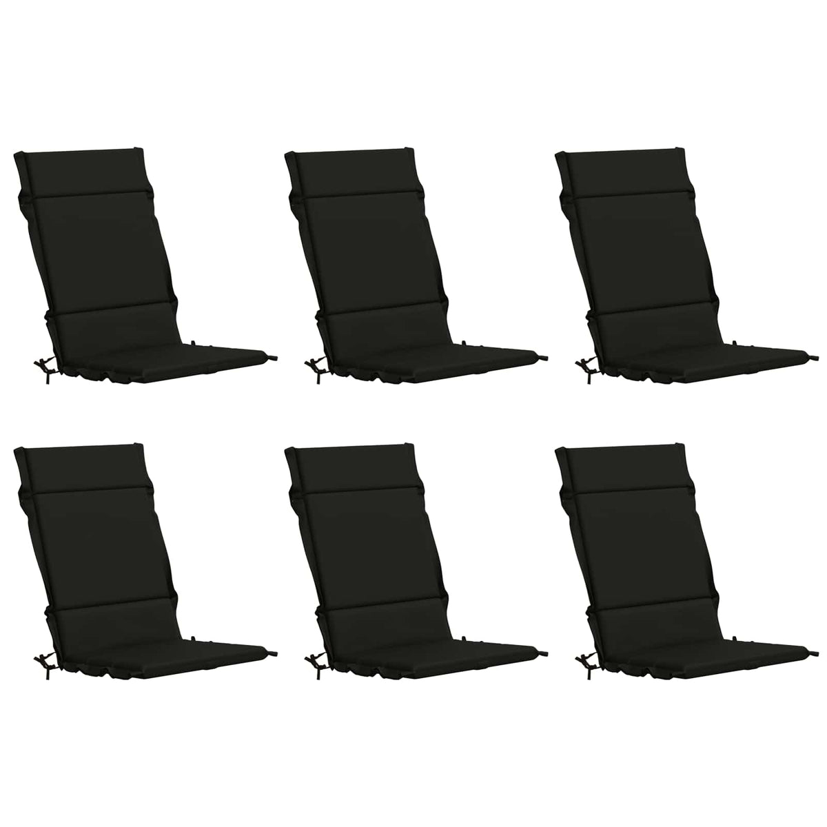 6-delige Hoogrug Kussen GEMERT 6 pcs 100% Polyester Zwart