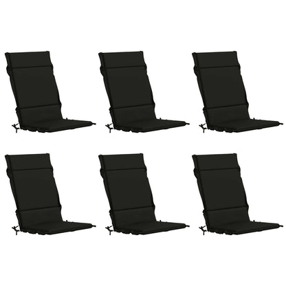 6-delige Hoogrug Kussen GEMERT 6 pcs 100% Polyester Zwart