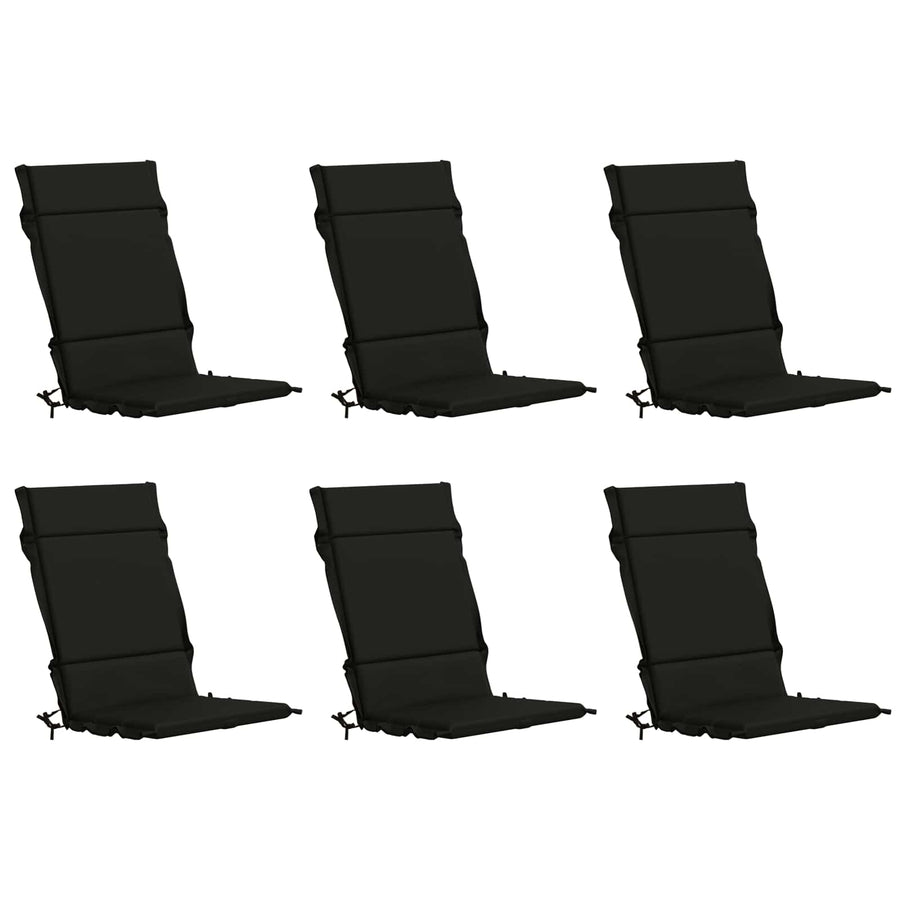6-delige Hoogrug Kussen GEMERT 6 pcs 100% Polyester Zwart