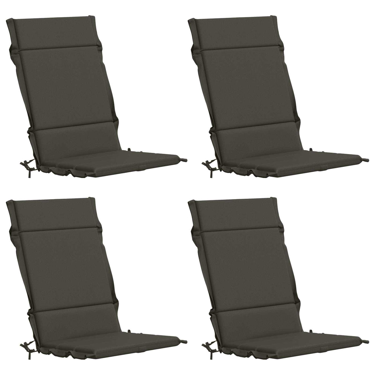 4-delige Hoogrug Kussen GEMERT 4 pcs 100% Polyester Antraciet