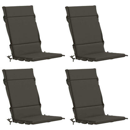 4-delige Hoogrug Kussen GEMERT 4 pcs 100% Polyester Antraciet