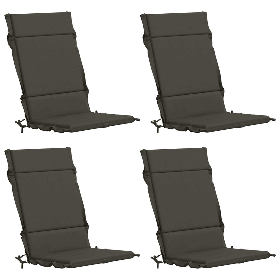 4-delige Hoogrug Kussen GEMERT 4 pcs 100% Polyester Antraciet
