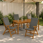 Hoogrug kussens 4 stuks grijs polyester