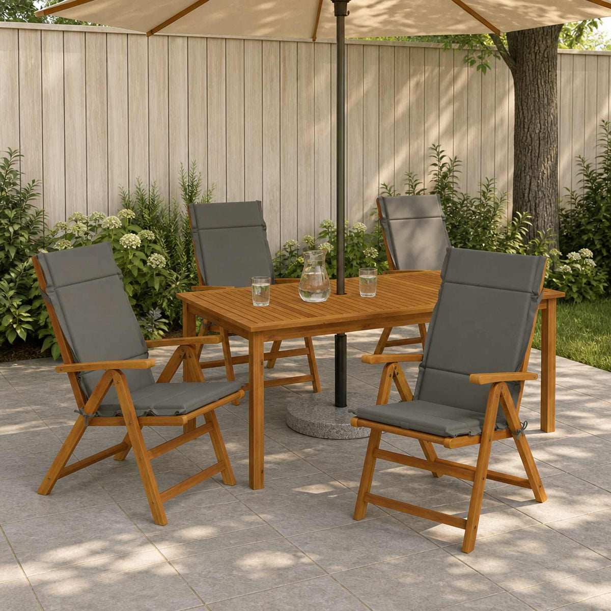 6-delige Hoogrug Kussen GEMERT 6 pcs 100% Polyester Grijs