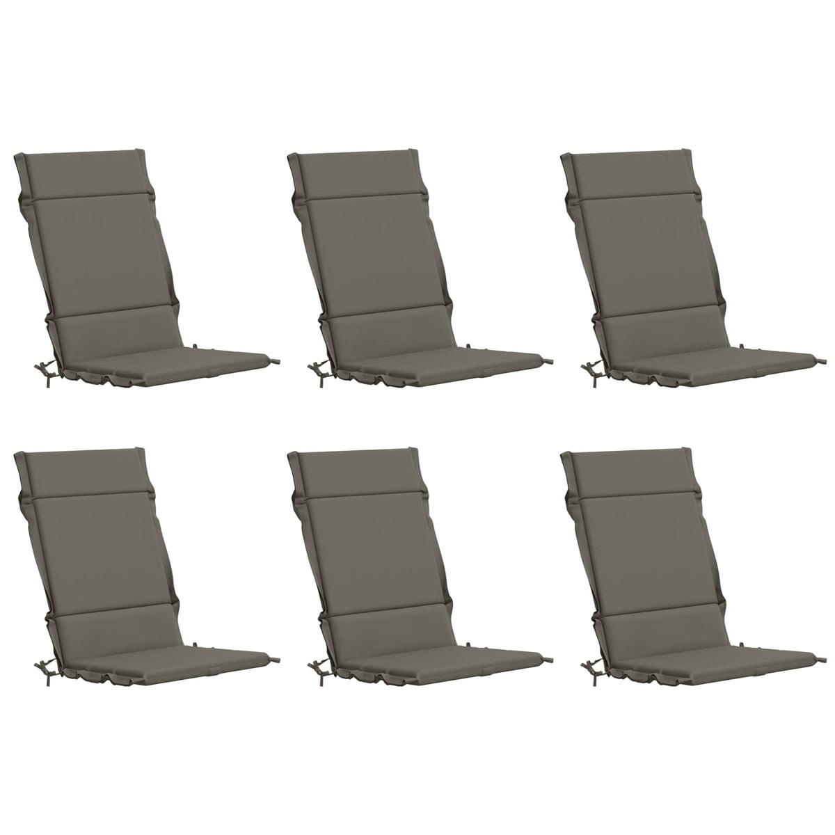 6-delige Hoogrug Kussen GEMERT 6 pcs 100% Polyester Grijs
