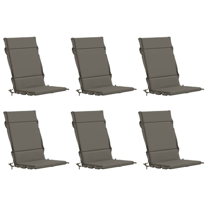 6-delige Hoogrug Kussen GEMERT 6 pcs 100% Polyester Grijs