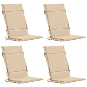 Hoogrugkussen 4 stuks crème 100% polyester