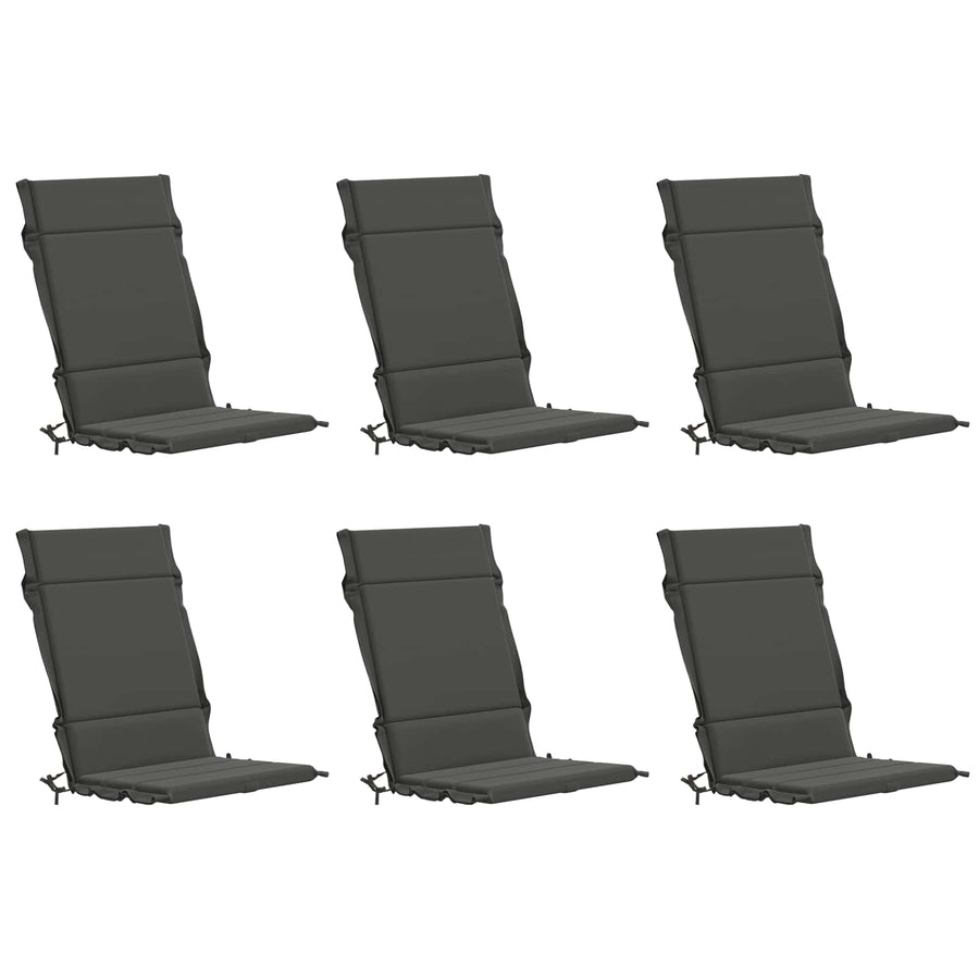 6-delige Hoogrug Kussen GEMERT 6 pcs 100% Polyester Antraciet