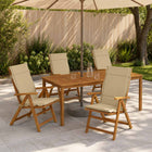 Hoogrug kussen 6-delig beige 100% polyester