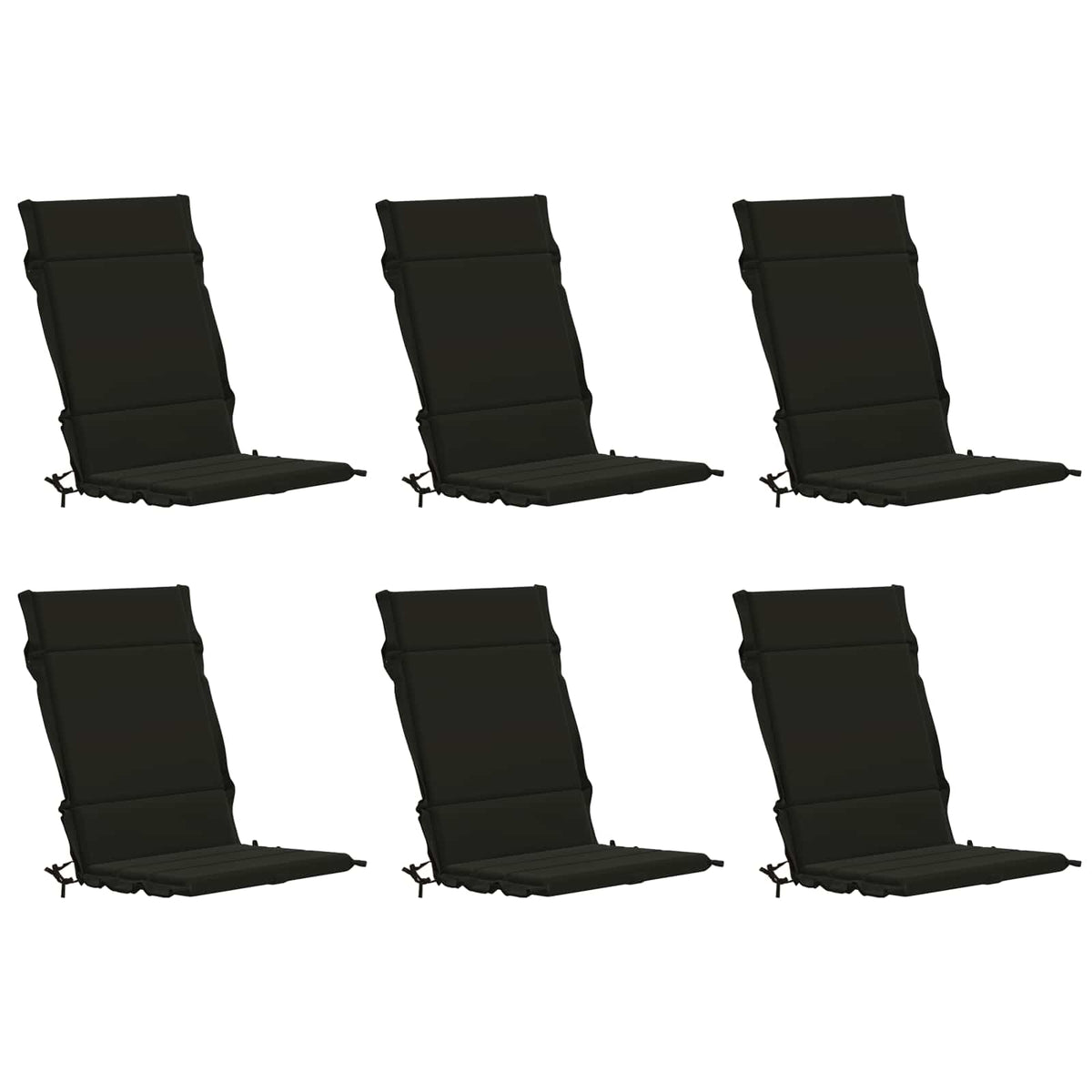 6-delige Hoogrug Kussen GEMERT 6 pcs 100% Polyester Zwart