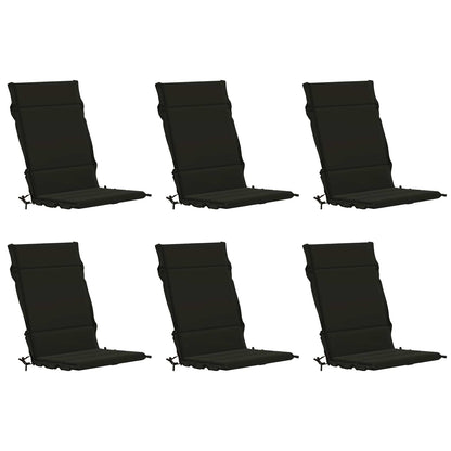 6-delige Hoogrug Kussen GEMERT 6 pcs 100% Polyester Zwart