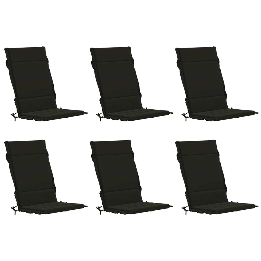 6-delige Hoogrug Kussen GEMERT 6 pcs 100% Polyester Zwart