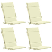 Hoogrug kussen set 4 stuks crème 100% polyester