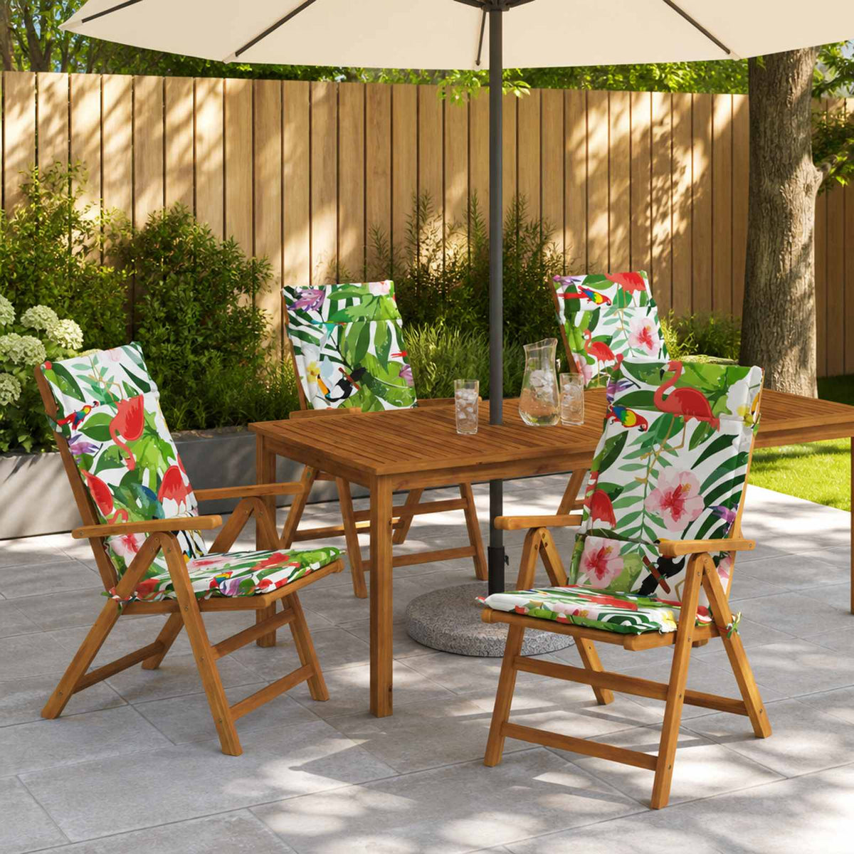 4-delige Hoogrug Kussen GEMERT 4 pcs 100% Polyester Meerkleurig