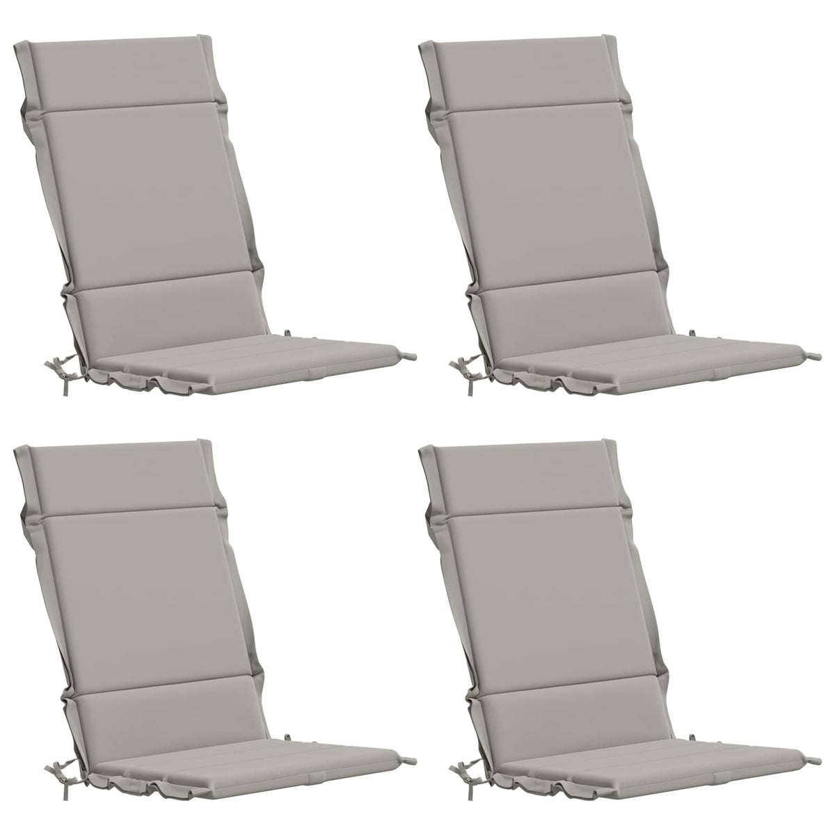 4-delige Hoogrug Kussen GEMERT 4 pcs 100% Polyester Grijs