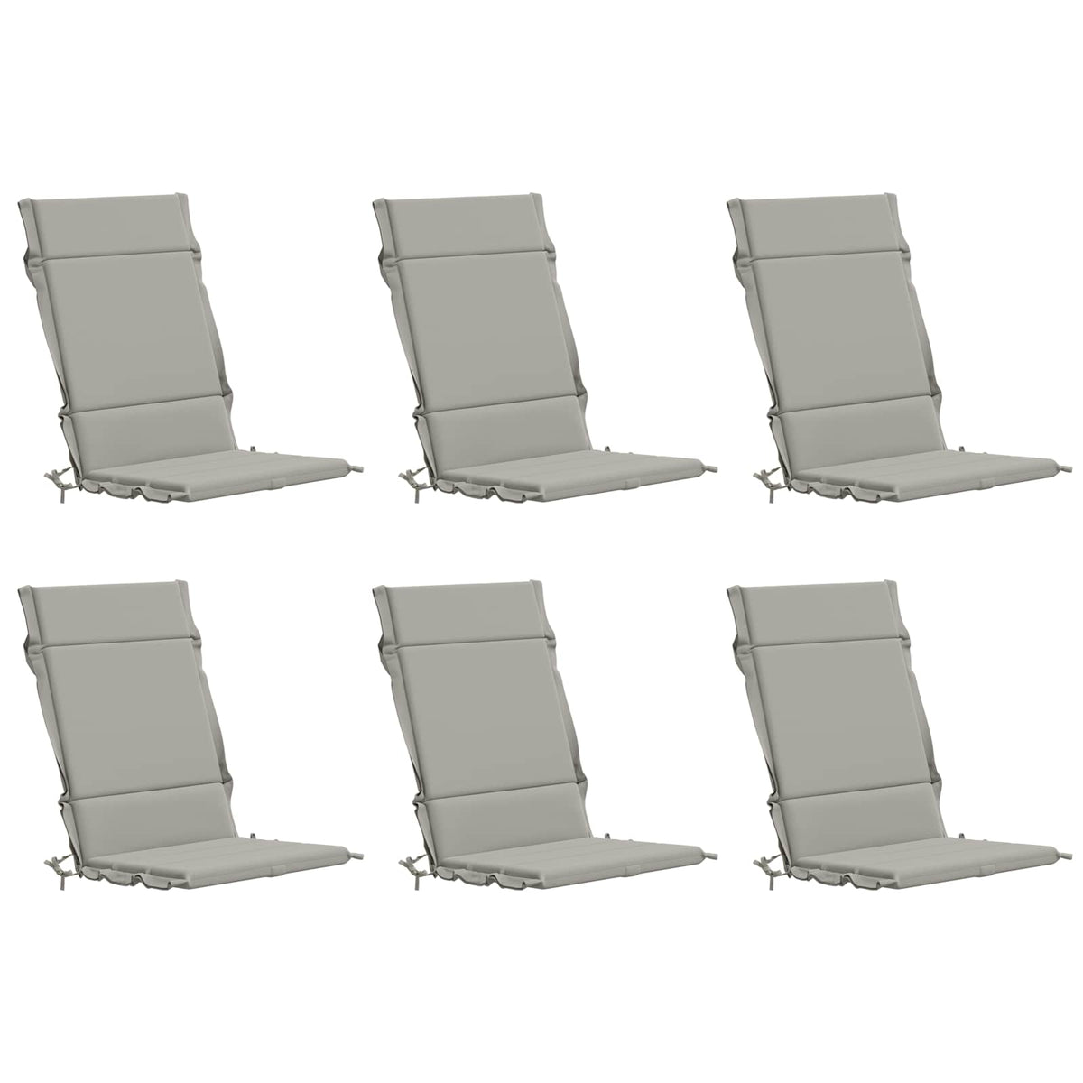 6-delige Hoogrug Kussen GEMERT 6 pcs 100% Polyester Grijs