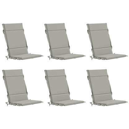 6-delige Hoogrug Kussen GEMERT 6 pcs 100% Polyester Grijs