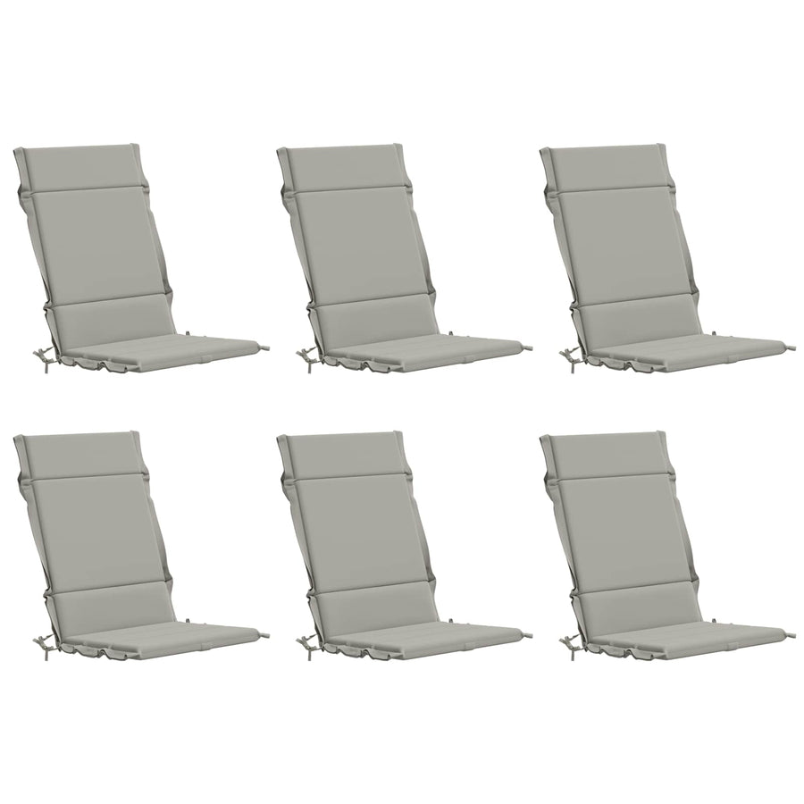 6-delige Hoogrug Kussen GEMERT 6 pcs 100% Polyester Grijs