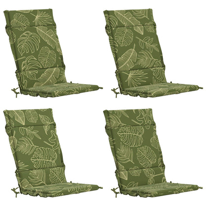 4-delige Hoogrug Kussen GEMERT 4 pcs 100% Polyester Bladontwerp