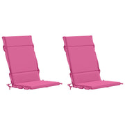 Hoogrug kussen 2-delig roze polyester