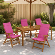 Stoelkussen hoogrug roze 4 stuks polyester