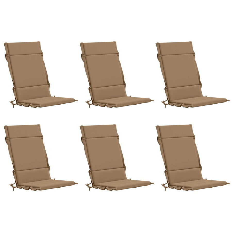 6-delige Hoogrug Kussen GEMERT 6 pcs 100% Polyester Taupe