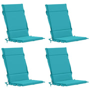 Hoogrug kussenset 4 stuks turquoise polyester