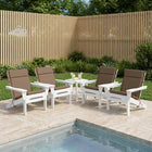 Hoogrug kussen set 6 stuks taupe polyester