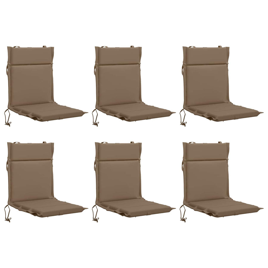 6-delige Hoogrug Kussen GEMERT 6 pcs 100% Polyester Taupe