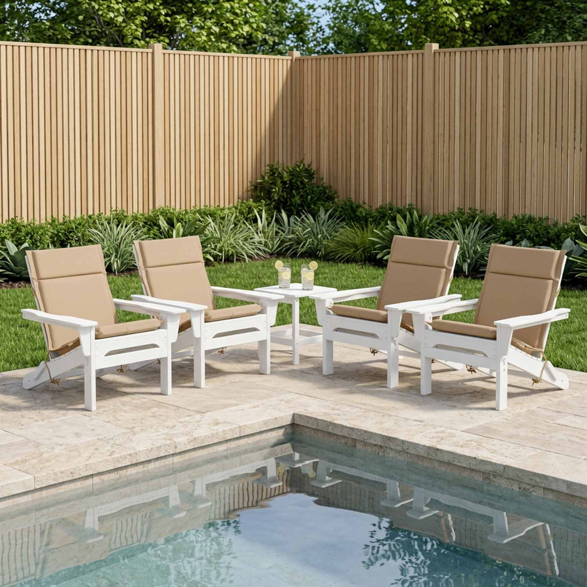 6-delige Hoogrug Kussen GEMERT 6 pcs 100% Polyester Zand