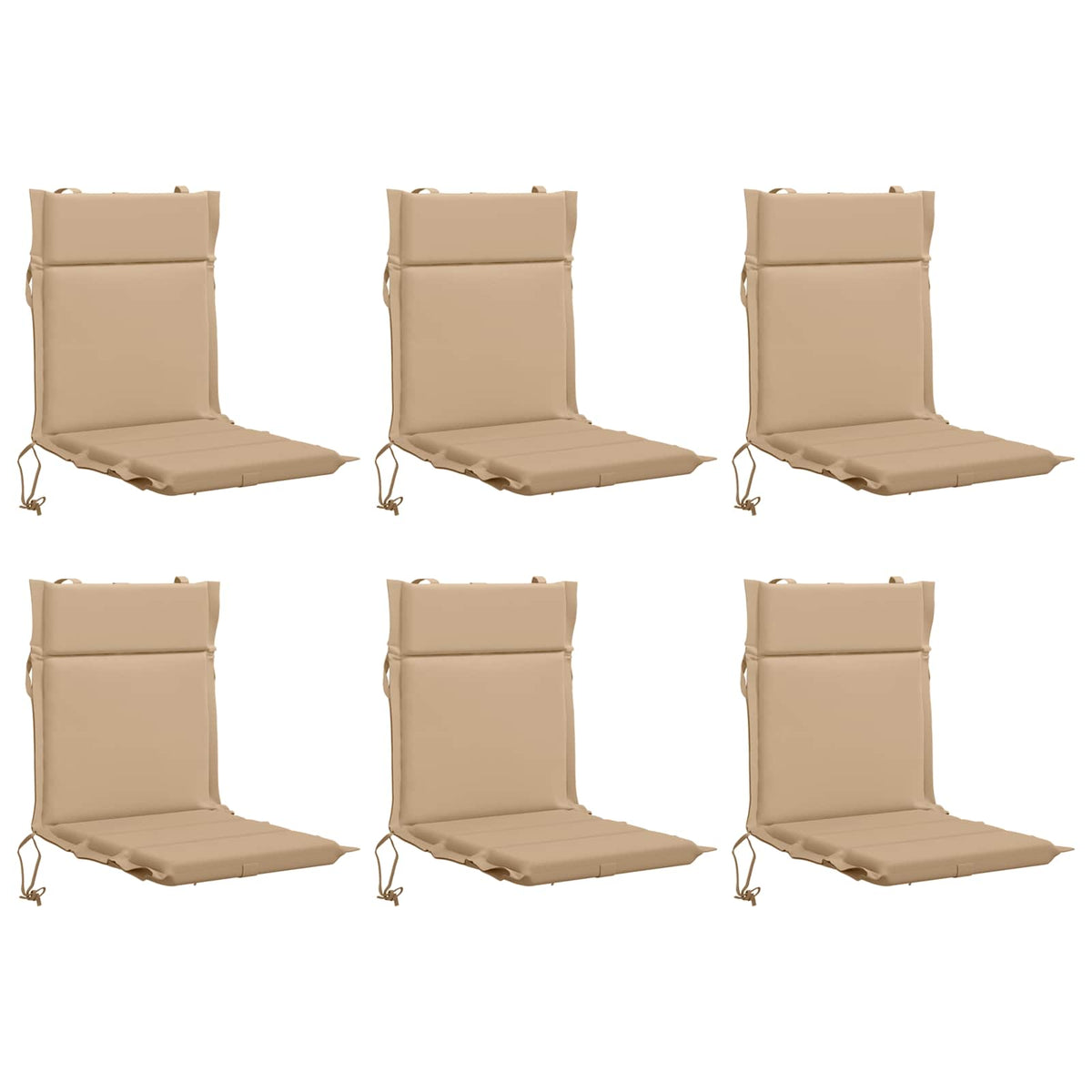 6-delige Hoogrug Kussen GEMERT 6 pcs 100% Polyester Zand