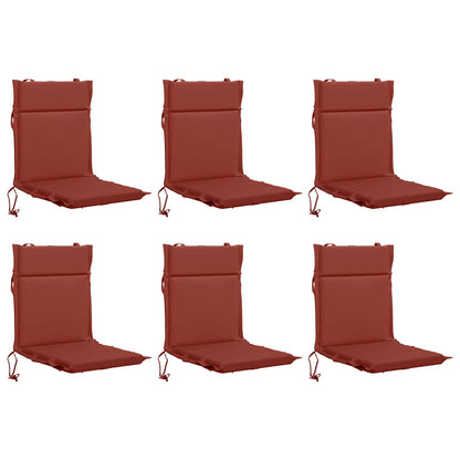 6-delige Hoogrug Kussen GEMERT 6 pcs 100% Polyester Rood