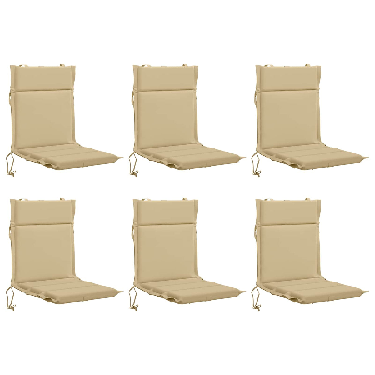 6-delige Hoogrug Kussen GEMERT 6 pcs 100% Polyester Beige