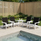 Hoogrugkussen 6-delig polyester zwart