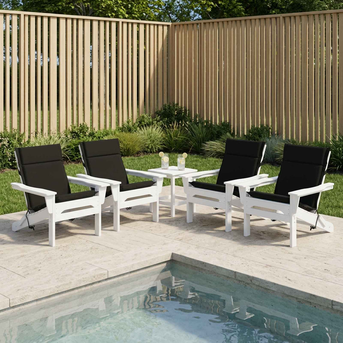 6-delige Hoogrug Kussen GEMERT 6 pcs 100% Polyester Zwart