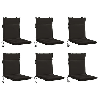 6-delige Hoogrug Kussen GEMERT 6 pcs 100% Polyester Zwart