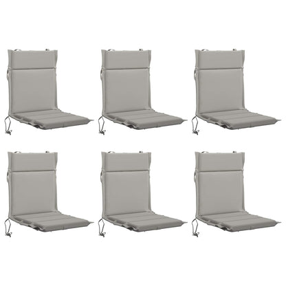 6-delige Hoogrug Kussen GEMERT 6 pcs 100% Polyester Grijs