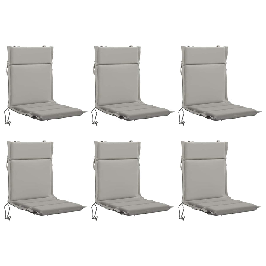 6-delige Hoogrug Kussen GEMERT 6 pcs 100% Polyester Grijs