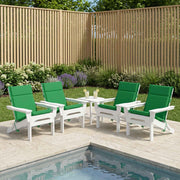 Hoogrugkussen set 6 stuks groen polyester