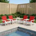 Hoogrug kussenset 6 stuks rood polyester