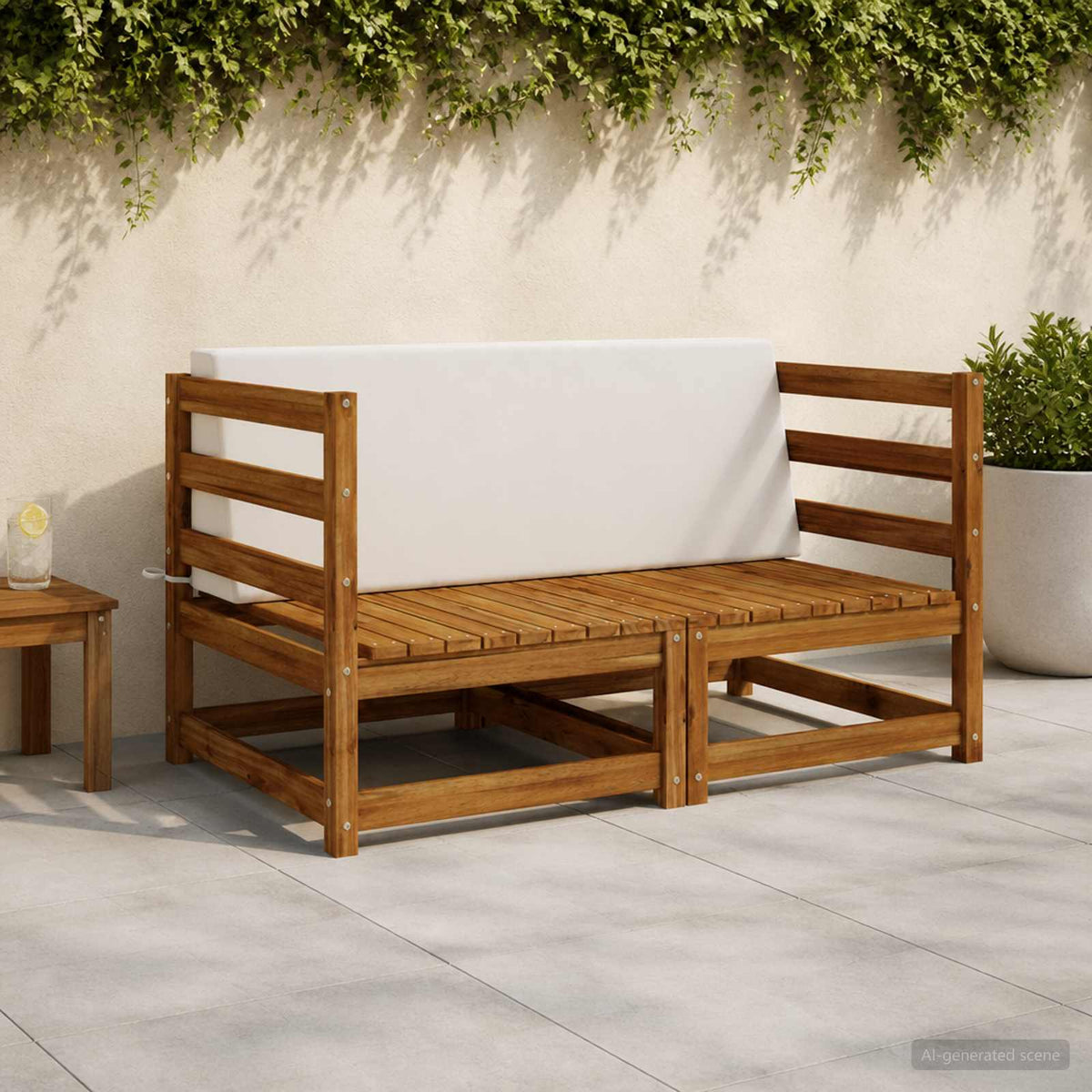 Rugkussen SOEST 100% Polyester Wit 120 x 20 x 40 cm