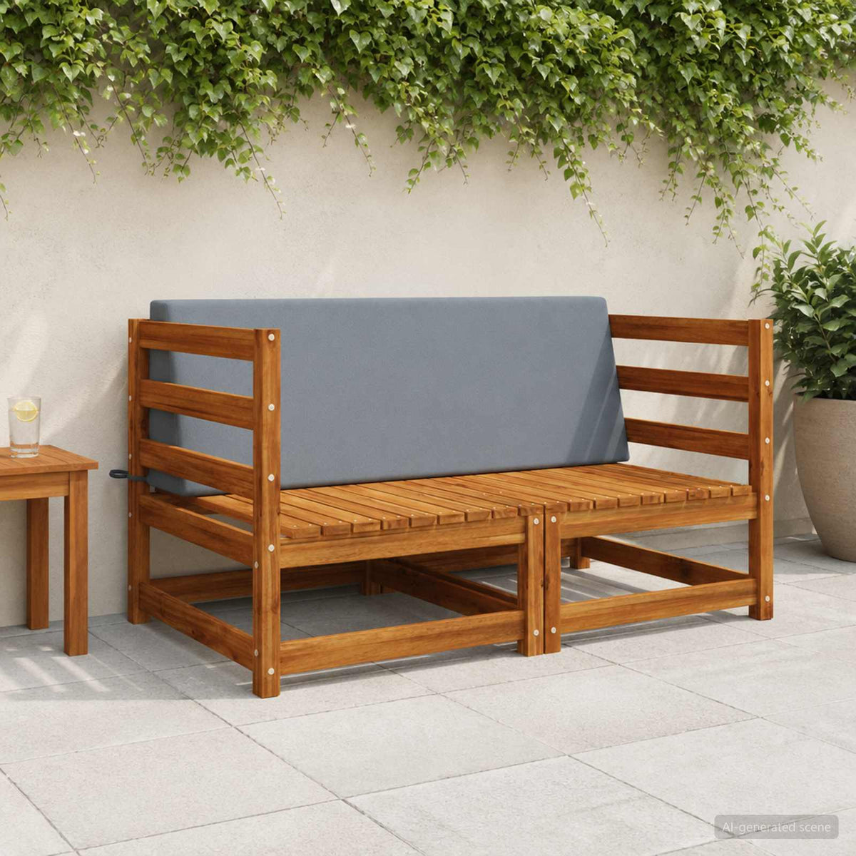 Rugkussen SOEST 100% Polyester Blauw 120 x 20 x 40 cm