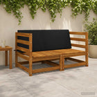 Rugkussen 120x20x40 cm zwart polyester