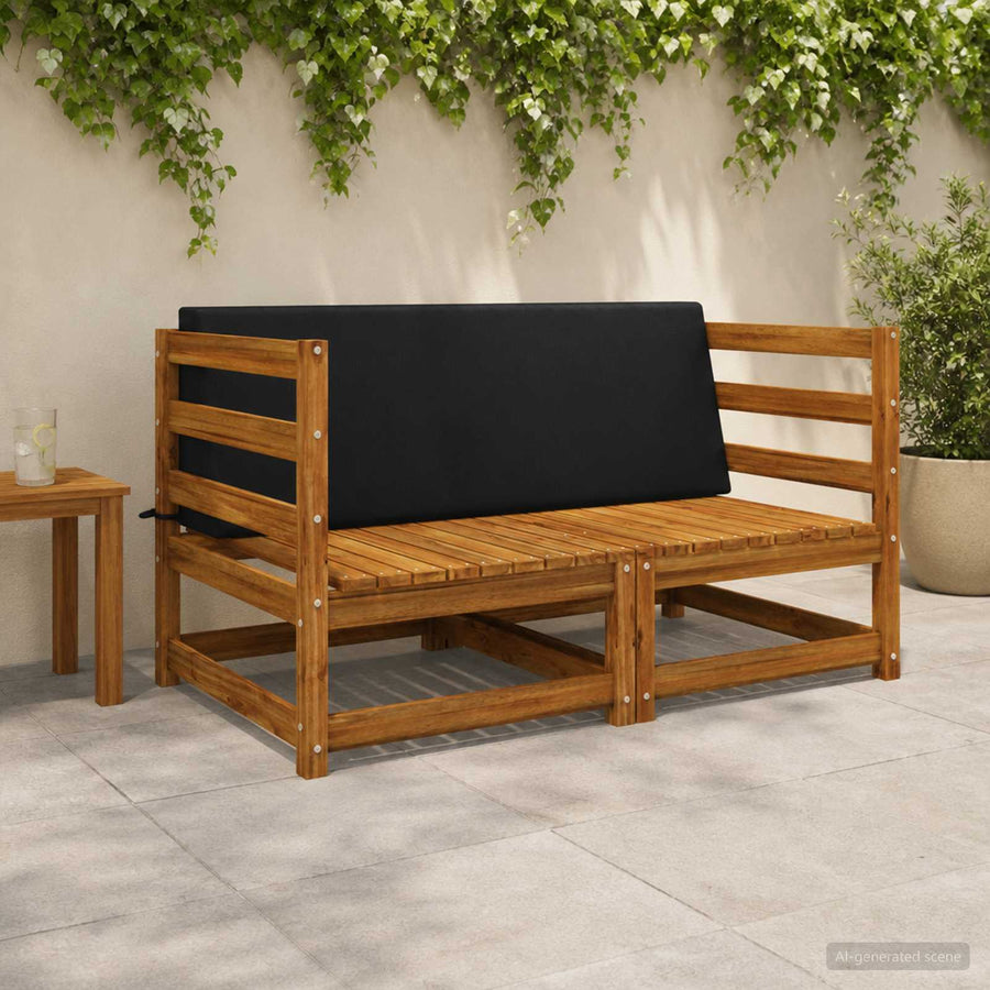 Rugkussen SOEST 100% Polyester Zwart 120 x 20 x 40 cm