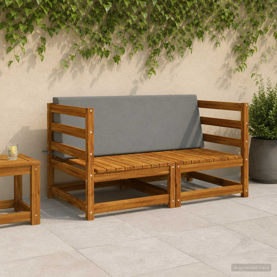 Rugkussen SOEST 100% Polyester Grijs 120 x 20 x 40 cm